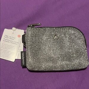 lululemon athletica Silver Card Pouch NWT